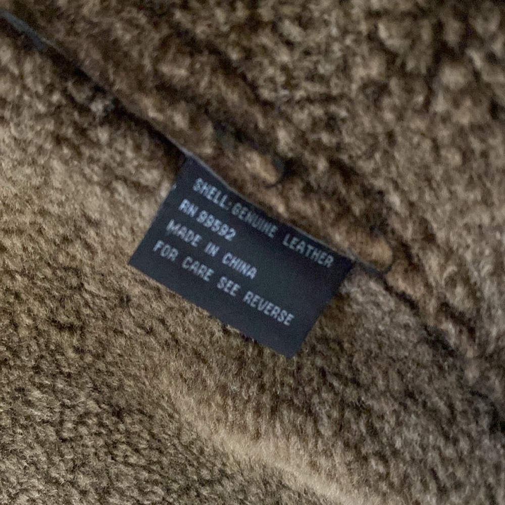 Real Shearling Vintage Aviator Jacket XL - Picture 6 of 15